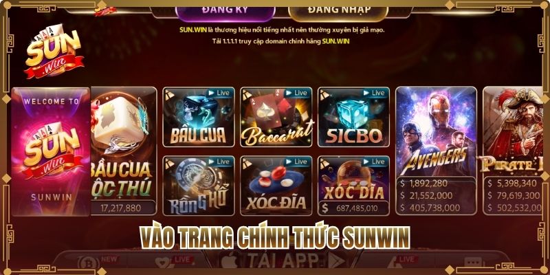 Vào trang chính thức Sunwin
