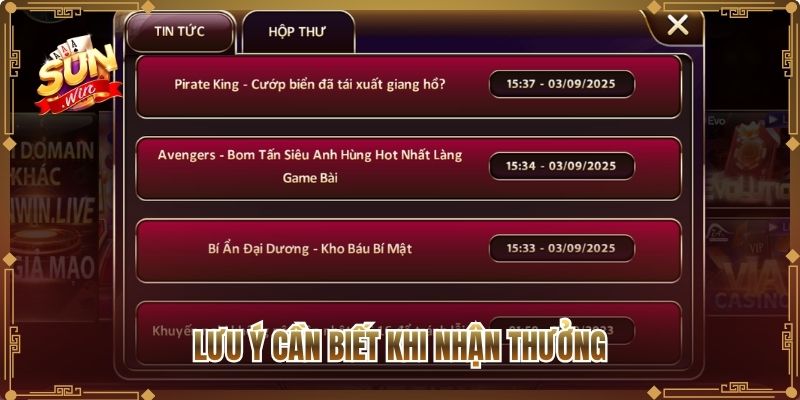 Lưu ý cần biết khi nhận thưởng