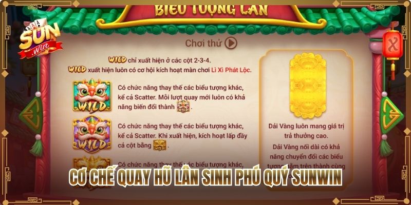 Cơ chế quay hũ Lân Sinh Phú Quý Sunwin
