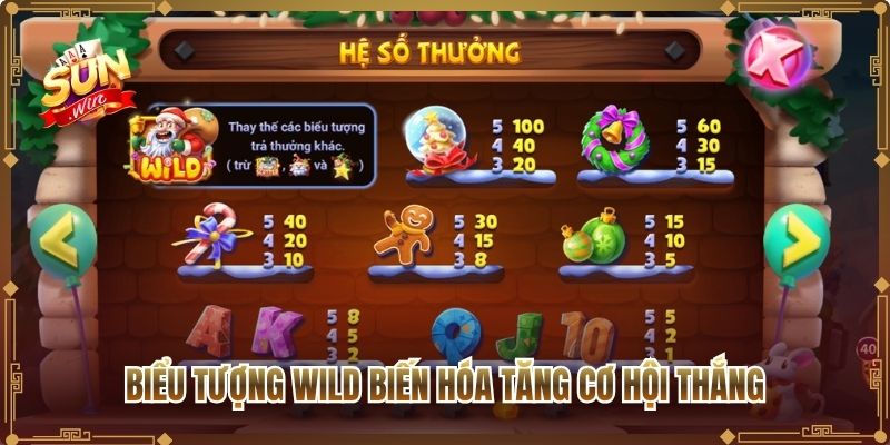 Biểu tượng Wild biến hóa tăng cơ hội thắng